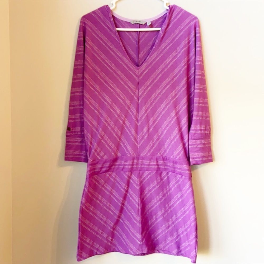 Athleta Purple V-Neck Dress